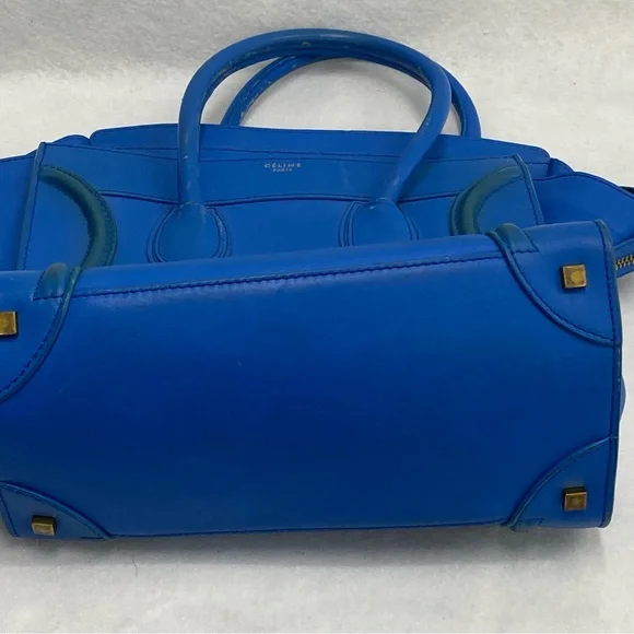 Celine Blue Luggage Tote - Picture 9 of 12